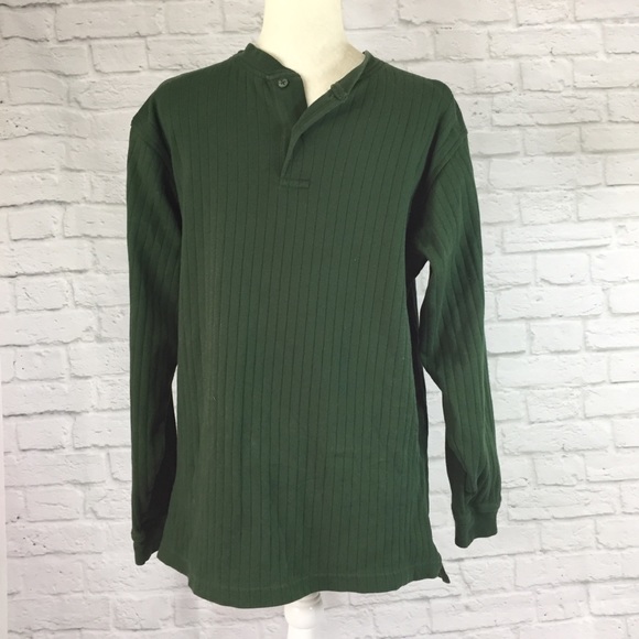 Roundtree & Yorke Other - Men's medium green cotton long sleeve henley